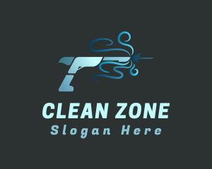 Pressure Washer Cleaning logo design