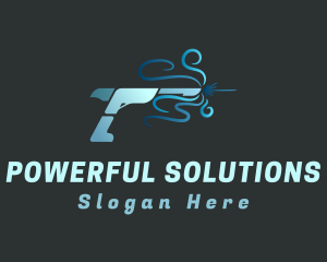 Pressure Washer Cleaning logo design