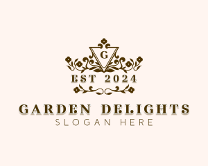 Flower Wedding Garden logo design