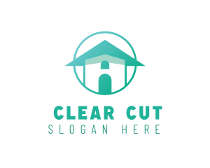 Simple House Circle logo design