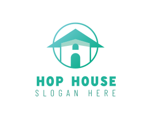 Simple House Circle logo design