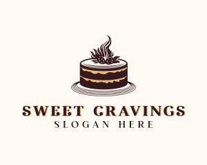 Strawberry Cake Bakery logo design