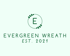 Leaves Wreath Wellness logo design