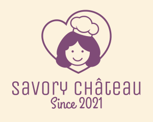 Girl Heart Cooking logo design