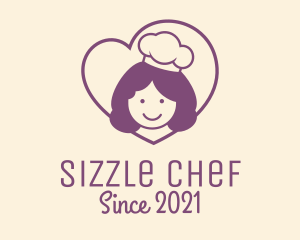 Girl Heart Cooking logo design
