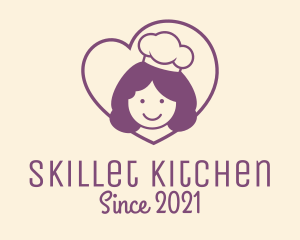 Girl Heart Cooking logo design