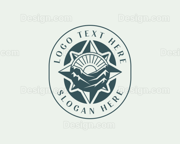 Mountain Hiking Compass Logo