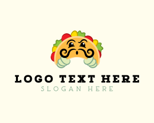 Tortilla - Mexican Taco Moustache logo design