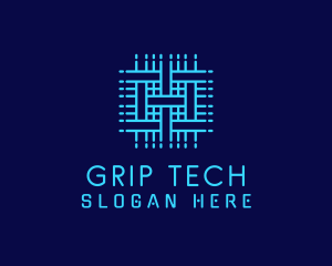 Digital Tech Sim Circuit logo design