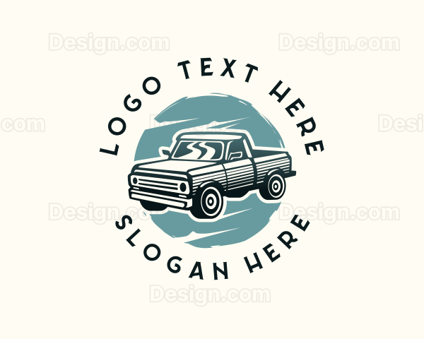 Transport Pickup Truck Logo