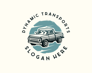 Transport Pickup Truck logo design