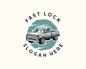 Transport Pickup Truck Fast  logo design