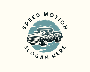 Transport Pickup Truck logo design