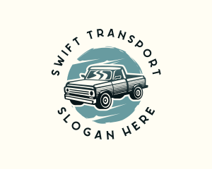 Transport Pickup Truck logo design