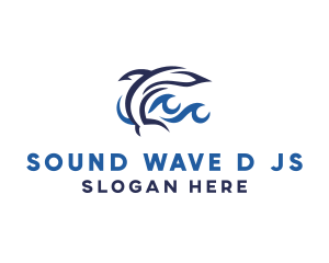 Aquatic Dolphin Wave logo design