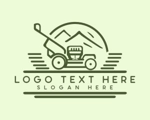 Landscaping Lawn Mower Logo