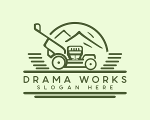 Landscaping Lawn Mower logo design