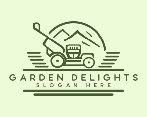 Landscaping Lawn Mower logo design