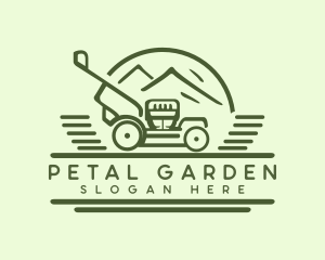 Landscaping Lawn Mower logo design