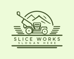 Landscaping Lawn Mower logo design