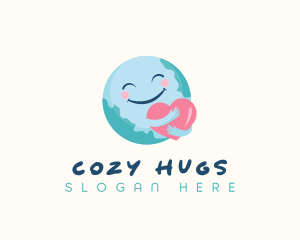 Heart Hug Earth logo design