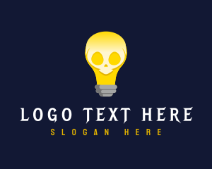 Light Bulb Skull logo