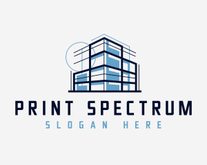 Building Blueprint Architecture logo design