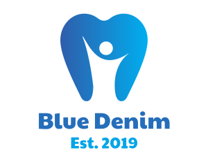 Blue Dental Dentist Tooth logo design