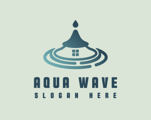 Abstract Home Water Droplet logo design