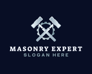 Masonry Hammer Industrial logo design