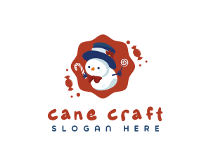 Snowman Sweet Candy logo design