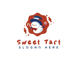 Snowman Sweet Candy logo design