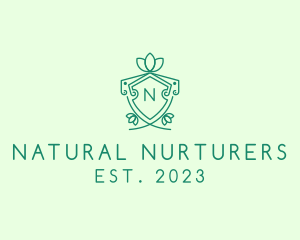 Natural Crest Shield logo design