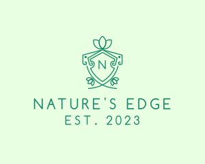 Natural Crest Shield logo design