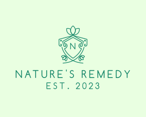 Natural Crest Shield logo design