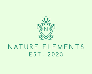 Natural Crest Shield logo design