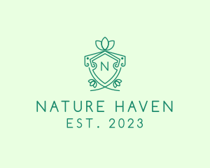 Natural Crest Shield logo design