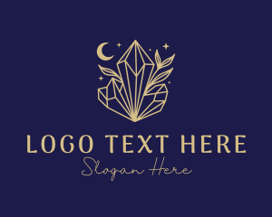 Night Crystal Leaves logo