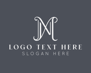 Stylish Wedding Planner Stylist Letter M logo