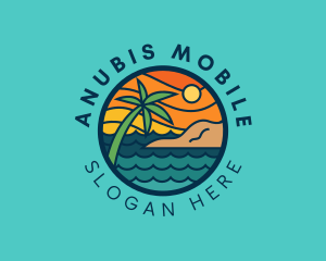 Tropical Island Beach  logo design