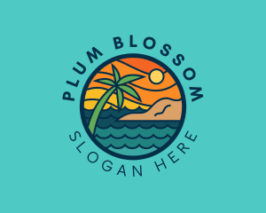 Tropical Island Beach  logo design