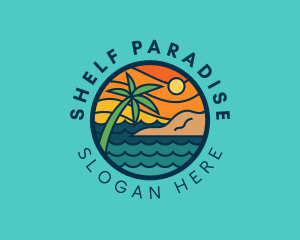 Tropical Island Beach  logo design