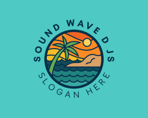 Tropical Island Beach  logo design