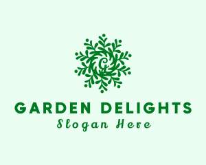 Green Garden Plant Letter logo design