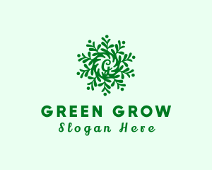 Green Garden Plant Letter logo design