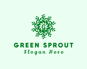 Green Garden Plant Letter logo design