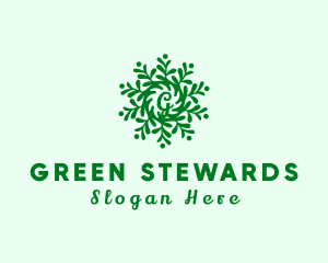 Green Garden Plant Letter logo design