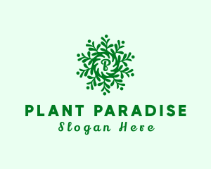 Green Garden Plant Letter logo design