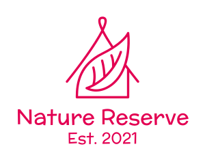 Nature House Line Art logo design