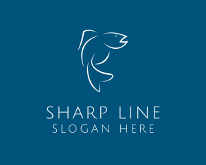 Fish Line Art logo design